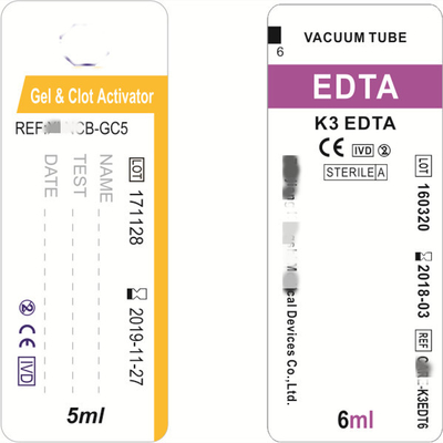 de het Bloedbuis van 50-60mic PRP etiketteert Medische Etiketstickers 10000pcs/Roll
