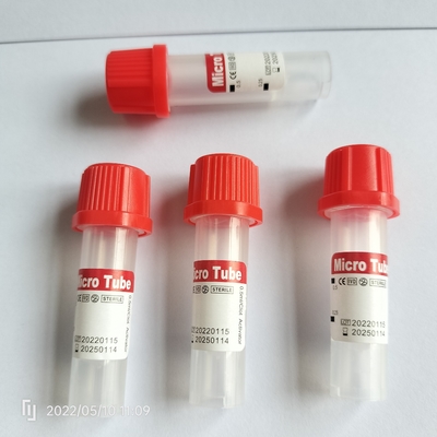 Geen additief Rood mini buis 0.5 ml Pediatrische bloedopvangbuis