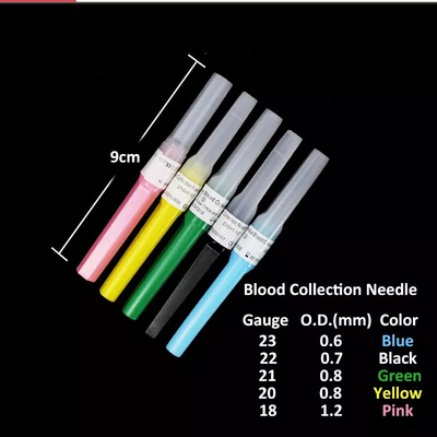 Blauwe Steriled Pen Type Blood Collection Needle 23G voor Veelvoudige Steekproeven