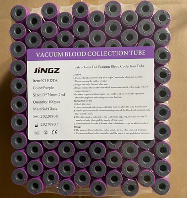 Van het de Inzamelingsk3 K2 EDTA van het lavendelglb Vacuümbloed de Buisglas Plastic 0.5-10ml