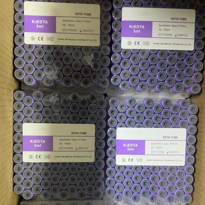 Straling Gesteriliseerde Vacuüm van de de Inzamelingsbuis 3ml 13*75mm van het EDTAbloed het GlasReageerbuis
