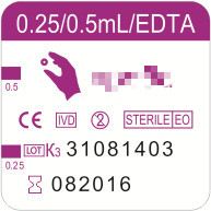 Bloedbuisetiketten EDTA-buisetiketten Bloedopnamebuis stickers