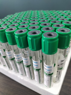 Groene dop 2 ml-10 ml natriumheparine buis voor medische bloedverzameling test buis
