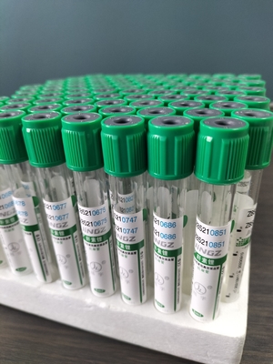Groene dop 2 ml-10 ml natriumheparine buis voor medische bloedverzameling test buis