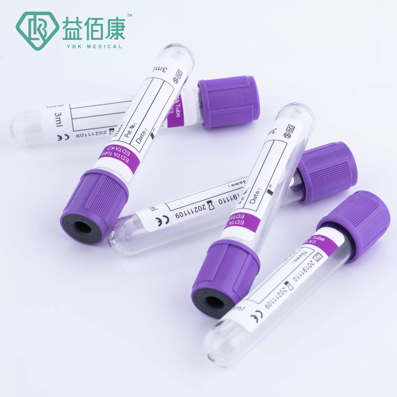 K3 de Flesjes 3ml 13*75mm van het EDTAbloedmonster Glas Vacuümbuis met OEM merk