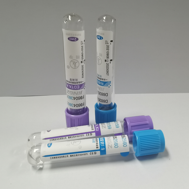 Het Document van de het EDTAbuis van de lavendelsluiting 2ml 3ml 4ml K2 Zelfklevend Etikettype